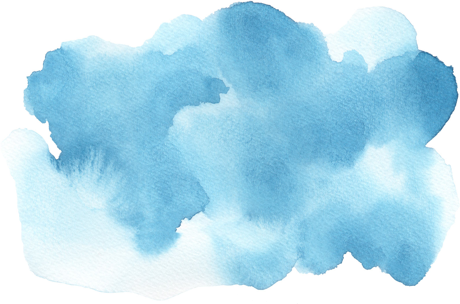 Abstract Blue Watercolor Cloud